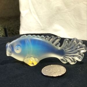 Sabino opalescent glass fish knife rest France vintage